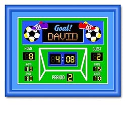 Game On Soccer Large Blue Personalized Print