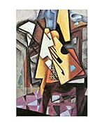 Especial Arte Lienzo Guitar and stool - Juan Gris Multicolor