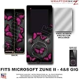Zune 2 Skin Butterflies Purple on Black WraptorSkinz TM Kit fits Zune 2 (4&8gig player) by TuneTattooz TM