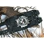 The "Midnight" 3" Wide Aged Black Leather Watchband / Wristband.