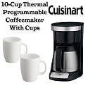 Cuisinart DCC-755BK 10-Cup Thermal Programmable Coffeemaker Plus 2 Coffee Cups