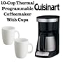 Cuisinart DCC-755BK 10-cup Thermal Programmable Coffeemaker Outfit With 2 Coffee Cups