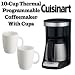 Cuisinart DCC-755BK 10-Cup Thermal Programmable Coffeemaker Plus 2 Coffee Cups
