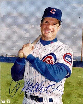 Autographed/Hand Signed Hof'R Ryne Sandberg 8x10 Photo Chicago Cubs