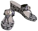 Coach Signature Noble Black White Wedges Shoes New