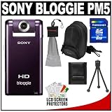 Sony Bloggie MHS-PM5 1080 HD Video Snap Camera Camcorder (Violet) + 8GB Card + Case + Accessory Kit