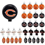 CHICAGO BEARS OFFICIAL LOGO BLOWN GLASS CHRISTMAS ORNAMENT 31-PACK