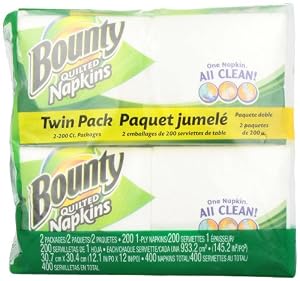 Bounty Quilted Napkins, 200 ct, 2 pack