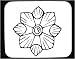 Mouse Pad with Italy, pattern, black and white, decorative, art, design, flower, Europe, floral