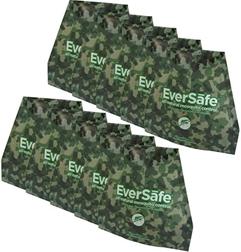 10 pack EverSafe All-Natural Mosquito Control - Camouflage Eco Bag. 100% natural green way to be mosquito-free fast. Revolutionary DEET FREE Mosquito Control! Made is USA! Safe for the Earth, People and Pets.