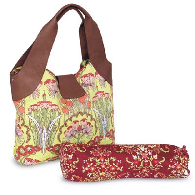 Wildflower diaper bag by Amy Butler for Kalencom - Fuchsia tree tomato