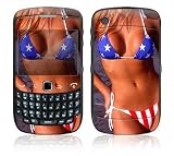 US Flag Bikini Design Decal Skin Sticker for BlackBerry Curve 8500 Cell Phone