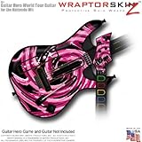 Alecias Swirl 02 Hot Pink Skin fits Band Hero, Guitar Hero 5 & World Tour G ....