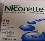 Nicorette Stop Smoking Aid, 4 mg, Gum, Original, Starter Kit, Bonus 110 pieces