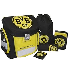 BVB Borussia Dortmund Set 5teilig, Schulranzen, Turnbeutel, bef�llte Federtasche, Schlamperrolle, Portemonnaie