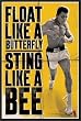 Muhammad Ali Float Like a Butterfly New Framed 24x36 Poster Yellow