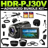 Sony HDR-PJ30V High Definition Handycam Camcorder with Built-in Projector (Black) Advanced Bundle Kit includes Charger, Battery, Card Reader, HDMI Cable, (2) Tripods, Carrying Case and MUCH more!