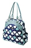 Petunia Pickle Bottom Diaper Bag : Organic Cotton Canvas Sashay Satchel - Tranquil Tulips Converts From Shoulder to Backpack Style
