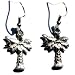 Palmetto Moon Palm Tree Earrings in Silver on 925 Sterling Silver Earwires, 1"
