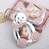 Pink teddy bear design photo frame/key chains