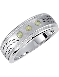 14K Yellow Gold - 1/6 ct Tw Diamond Duo Band With Black Epoxy