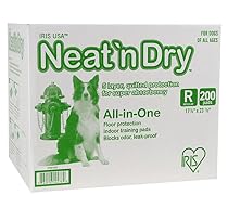 IRIS Neat 'n Dry Premium Pet Training Pads, Regular, 200 Count
