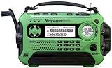 Kaito Voyager Pro KA600 Digital Solar/Dynamo AM/FM/LW/SW & NOAA Weather Emergency Radio with Alert & RDS, Green