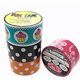 4 Rolls Fancy That! Packing Tape Print Decorative Craft Gift DIY 75ft/ea Cupcake