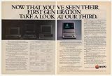 1982 Apple III Personal Computer Third Generation 2P Print Ad