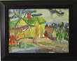 Yellow House, Original Oil Painting By Janet Ament De La Roche