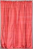 Peach Pink 100% Pure Dupioni Silk handmade Curtains Drapes Panels Rod Pocket