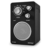 Produkt-Bild: Denver mobiles UKW-Radio TR-46c (AUX-Eingang, Netz- Batteriebetrieb) schwarz