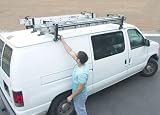 U.S. Rack Lock and Load Van Ladder Carrier Black Powder Coat Double Ladder Rack- Fits All Fullsize Vans