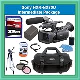 Sony HXR-NX70U NXCAM Compact Camcorder with 96GB Flash Memory Starter Package Includes NPFV100 Battery, 32GB SDHC Memory Card + More!!!!