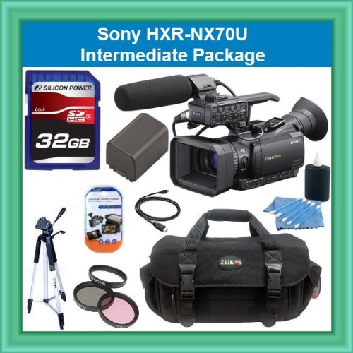 Sony HXR-NX70U NXCAM Compact Camcorder with 96GB Flash Memory Starter Package Includes NPFV100 Battery, 32GB SDHC Memory Card + More!!!! Sony HXR-NX70U NXCAM Compact Camcorder with 96GB Flash Memory Starter Package Includes NPFV100 Battery, 32GB SDHC Memory Card + More!!!!