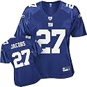 Brandon Jacobs Blue Reebok Premier New York Giants Women's Jersey
