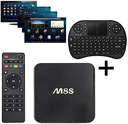 YSILE M8S Amlogic S812 Quad Core Preinstalled XBMC 14.2 Android TV Box Kikat 4.4.2 4K Smart HTPC 2G/8G Dolby Kodi HDMI (M8S + I8 keyboard)