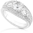 One of a Kind 1-3/4ctw Round Brilliant Diamond Ring in 18kt White Gold