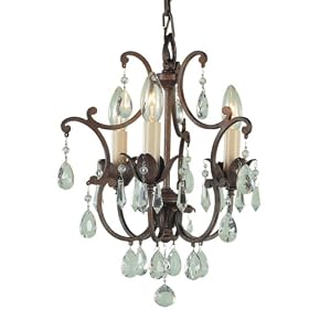Murray Feiss F1880 3BRB Maison de Ville Three-Light Mini DuoMount Chandelier, British... by Murray Feiss