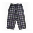 Charcoal Plaid Microfiber Flannel Lounge Pants for Children