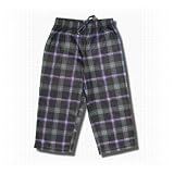 Charcoal Plaid Microfiber Flannel Lounge Pants for Children