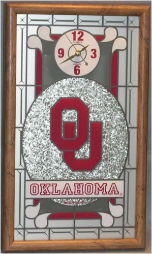 Oklahoma Sooners Wall Clock Wooden Frame NCAA College Athletics Fan Shop Sports Team Merchandise