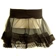 Music Legs Lace-Trimmed Petticoat - Black