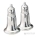 3.25" High Sterling Silver Urn Shape, Gadroon Border Salt & Pepper Shakers, Set of 4