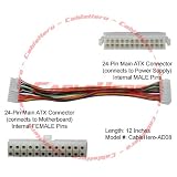 CableHero 24-Pin to 24-Pin ATX Power Supply Extension Cable: CABLEHERO-AD08