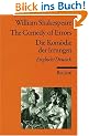 The Comedy of Errors /Die Kom�die der Irrungen: Engl. /Dt.