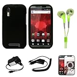 Black Protective Silicone Skin for Motorola Droid Bionic XT865 (Verizon Wir ....
