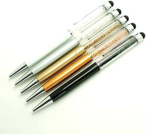 FOLINPROS 5 Pcs - Crystal Stylus Multifunctional Pen Compatible With iphone / ipad / iPod Touch / Samsung Galaxy Tablet / Android Tablets (F)