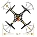 GPTOYS Black Aviax Quadcopter 6-Axis 2.4GHz RC Helicopter Drone with 3D Flip / Headless Mode/ 2MP HD Camera / LED Lights / 4G SD Card / SD Card Reader