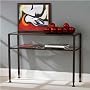 Distressed Metal Sofa Table - Black